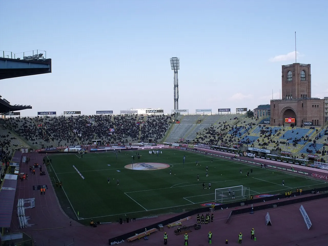 Stadio Renato Dall'Ara in Bologna, waar Italië met 3-1 won van Turkije.
