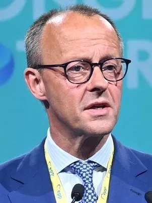 Bondskanselier Friedrich Merz, die onaangekondigd naar Kiev reisde.