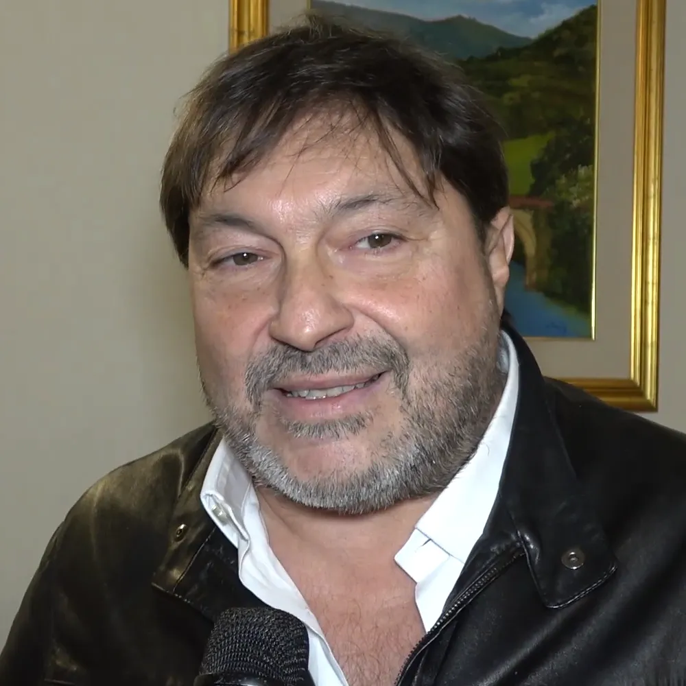 Italiaanse journalist Sigfrido Ranucci tijdens een interview met ArezzoTV in 2024